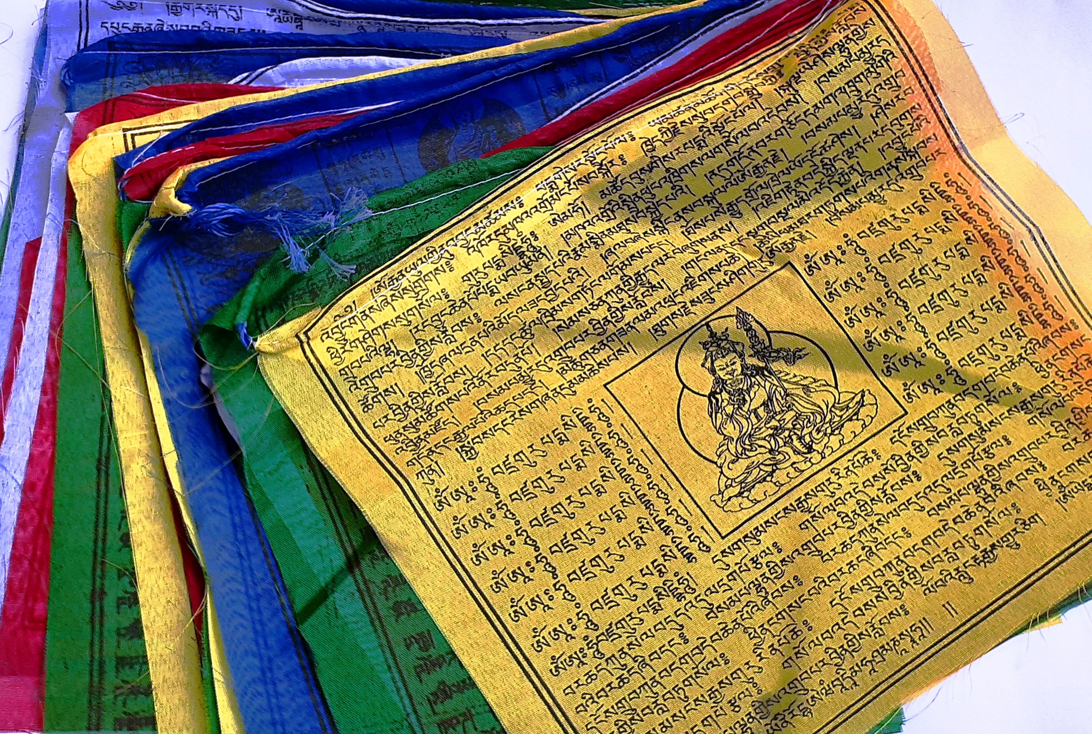 Größe L 25 Buddhistische Gebetsfahnen NEPAL Tibet Windpferd  Lungta 